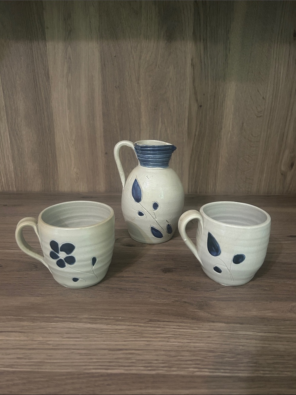 Vintage Williamsburg Pottery hand-thrown salt-glazed stoneware